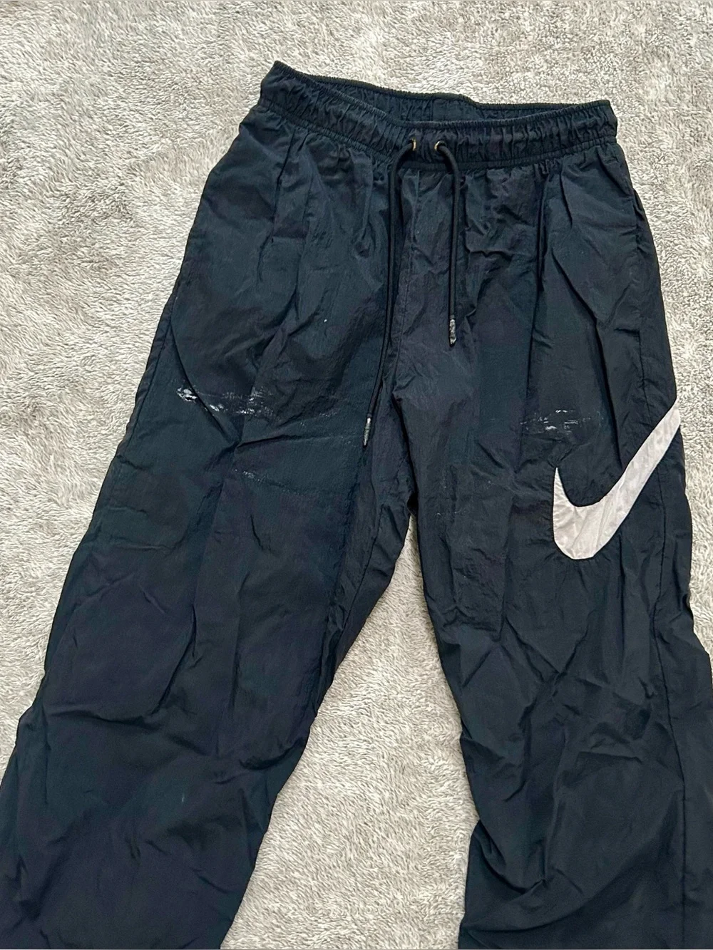 Vintage Nike Black Swoosh Windbreaker Track Pants Size Small